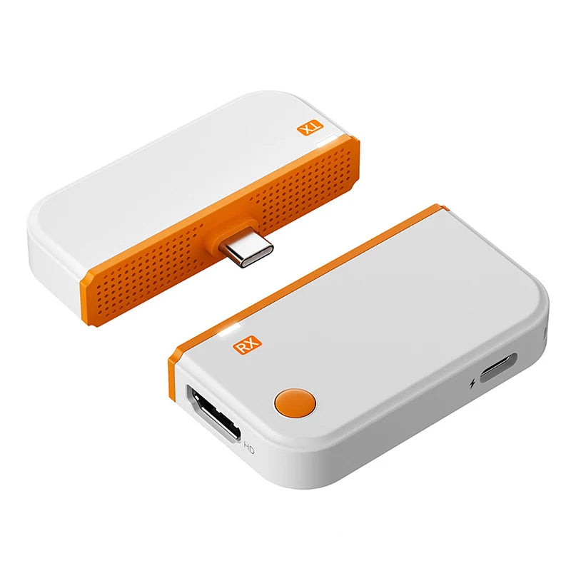 Wireless Display Adapter Type C to HDMI, 4K Decode Input 1080P Output with 50M Range and Dual Connection Modes for Screen Mirroring