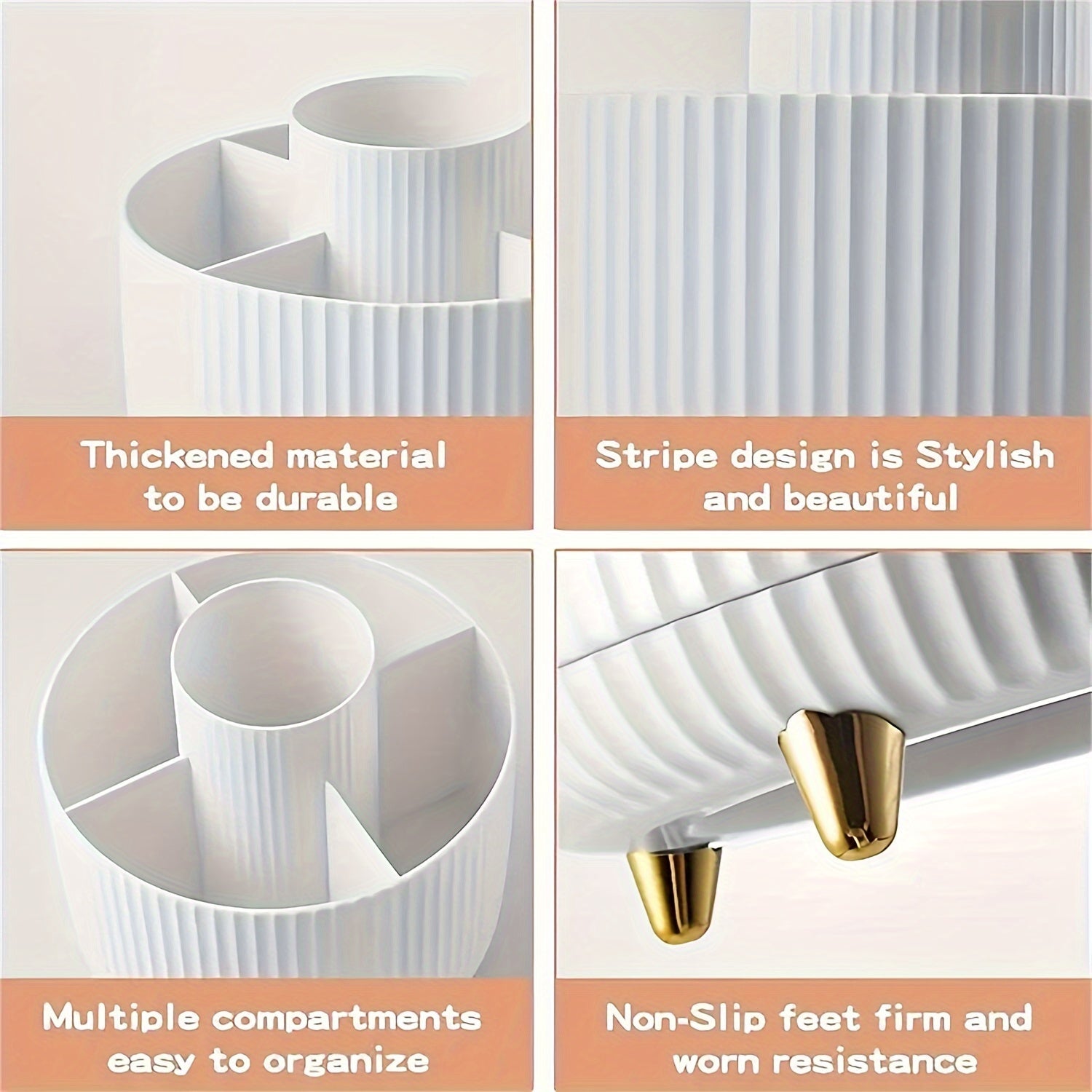 360° Rotating Makeup Cosmetics Organizer for Women