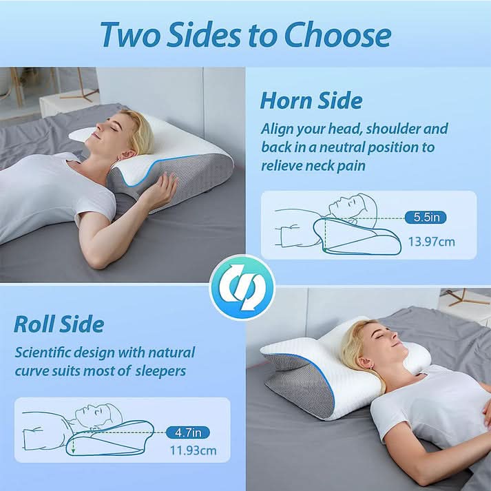 🥳 2026 HOT SALE 🥳 💞 50,000+ SOLD! 💥 🌙 50% OFF! Ergonomic bamboo contour pillow – Relieves neck tension and promotes deep sleep. Perfect for back, side and stomach sleepers. Experience comfort all night long. 💤 ✨